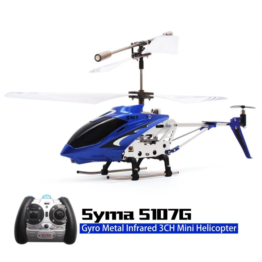 Популярный Радиоуправляемый Syma S107G гироскоп металлический инфракрасный радиоприемник 3CH мини-вертолет Радиоуправляемый Летающий Дрон с дистанционным управлением для игрушек в подарок RTF