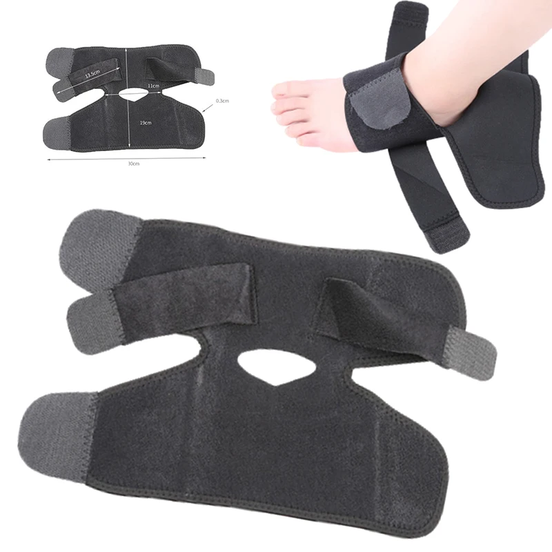 

1pc Medical Ankle Support Strap Adjustable Tension Wrap Bandage Brace Pain Relief Sport Provide Firm Lateral Support Retain Heat