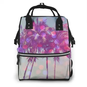 

Mummy Maternity Nappy Bag Palm Trees On Tropical Beach Large Capacity Nappy Bag Travel Backpack Nursing Bag for Baby Care
