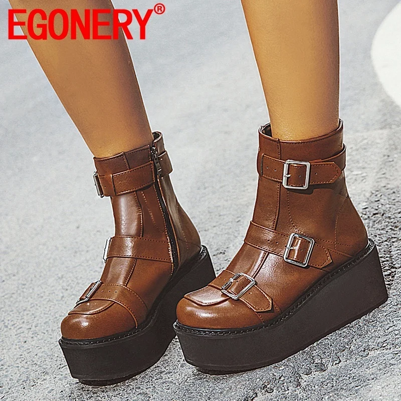 EGONERY ботильоны от двух до восьми лет зимние теплые модные круглый носок Женская