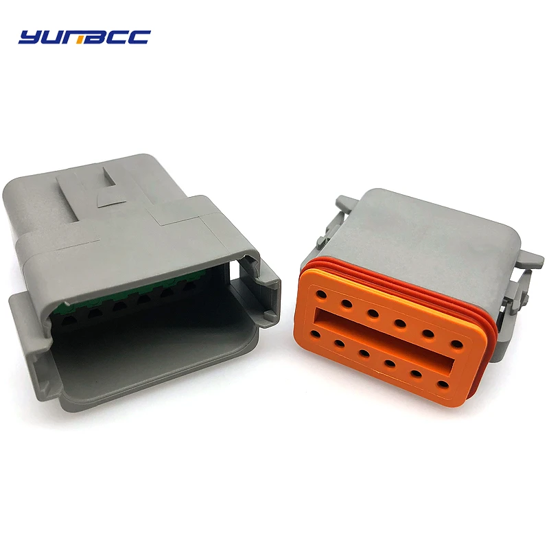 

1 set Deutsch DT 12 Pins Female Male Waterproof Electrical Wire Connector Plug 22-16AWG DT06-12S DT04-12P