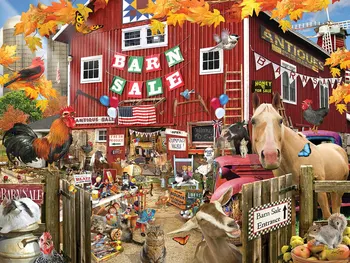 

JOHNSON Old red Barn farm Country Cottage Autumn Fence Horse Flag photography backgrounds Computer print party backdrops