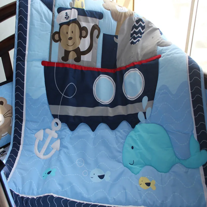 whale cot bedding