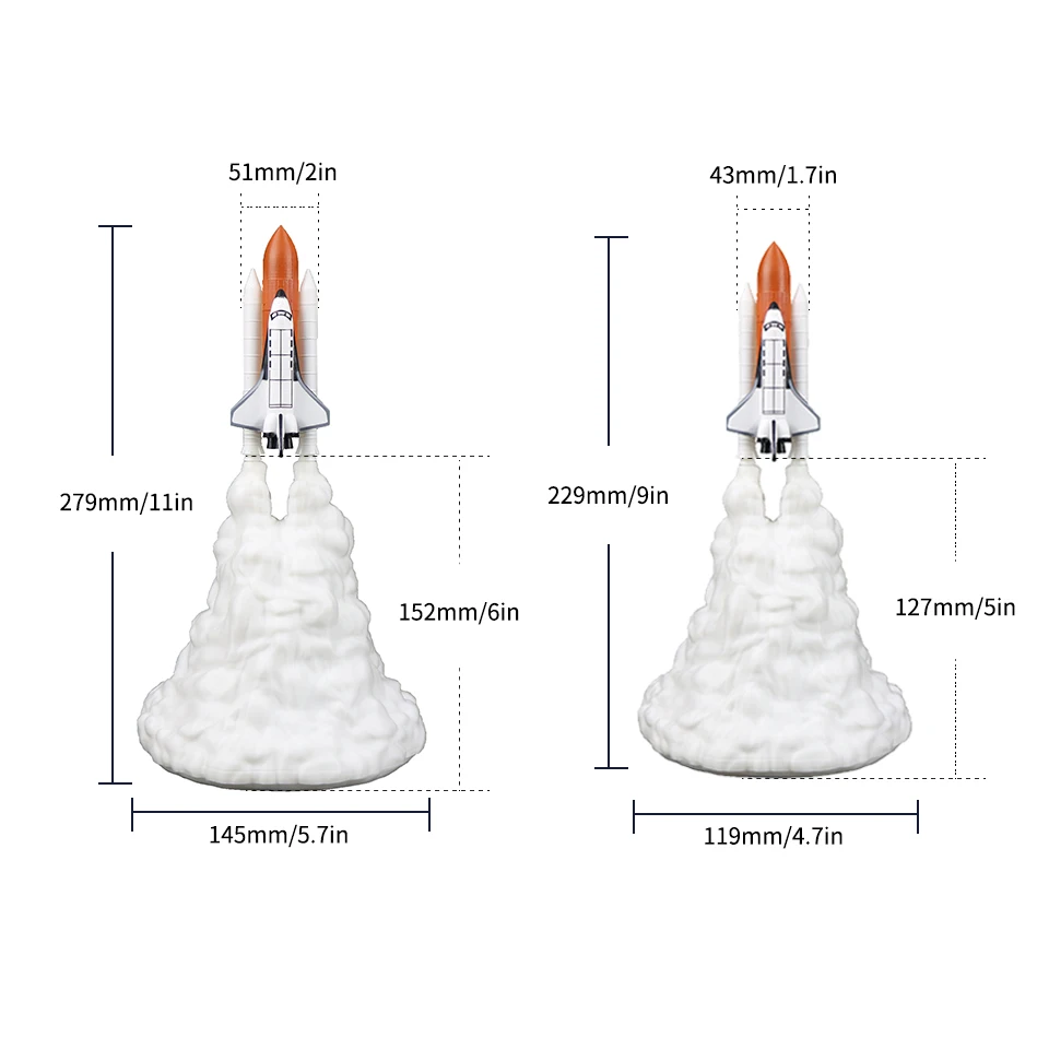 Geoeon Space Shuttle лампа в ночном свете с 3D принтом для любителей космоса ракетная лампа лучший подарок для детей A540