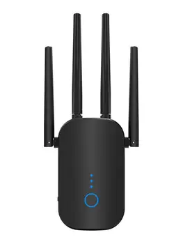 

Wireless Wifi Repeater Router 1200Mbps Dual-Band 2.4/5G 4Antenna Wi-Fi Range Extender Wi-Fi Routers Home Network Home Supplies