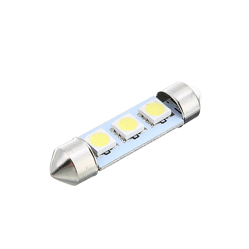 10 шт./компл. белый 38 мм гирлянда Осветительная лампа 5050 3 SMD СВЕТОДИОДНЫЙ салона