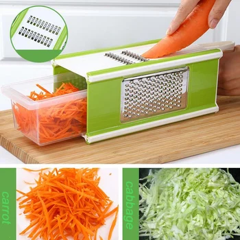 

Grater Multifunctional 5 in 1 Box Grater Slicer Handheld Vegetable Slicer Kitchen Grater and Vegetable Peeler