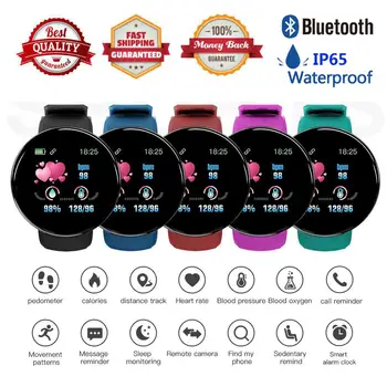 

D18 Smart Watch Heart Rate Blood Pressure Sleep Monitor Sport Watch Waterproof Activity Trackers Fitness Smartwatch Android IOS