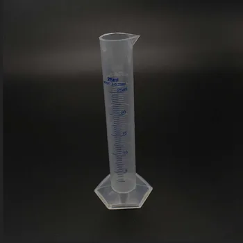 

Laboratory Lab Test Measuring Cylinder Plastic Container Tube 1Pcs 25ml Graduated