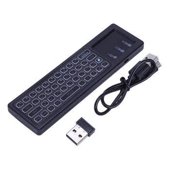 

T6-C Plus Russian Keyboard Air Mouse 2.4G Wireless Flying Mouse Mini Wireless Keyboard 7 Color Backlight Tv Box T9 X96 Max Black
