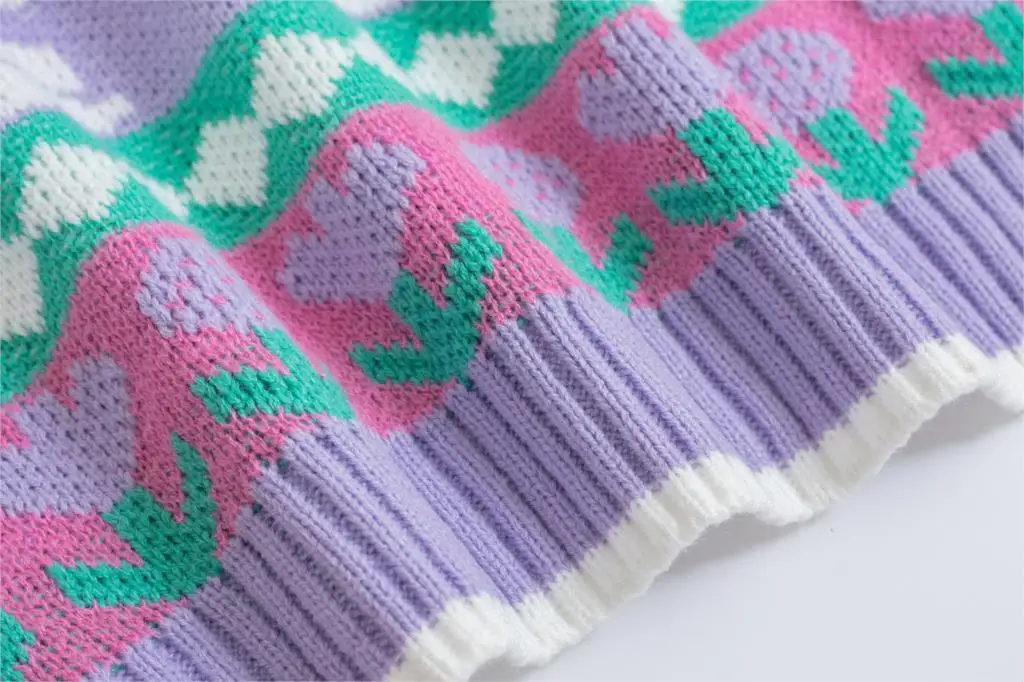 Осенний женский свободный свитер Harajuku с рисунком из мультфильма, вязаная зимняя теплая рубашка в консервативном стиле