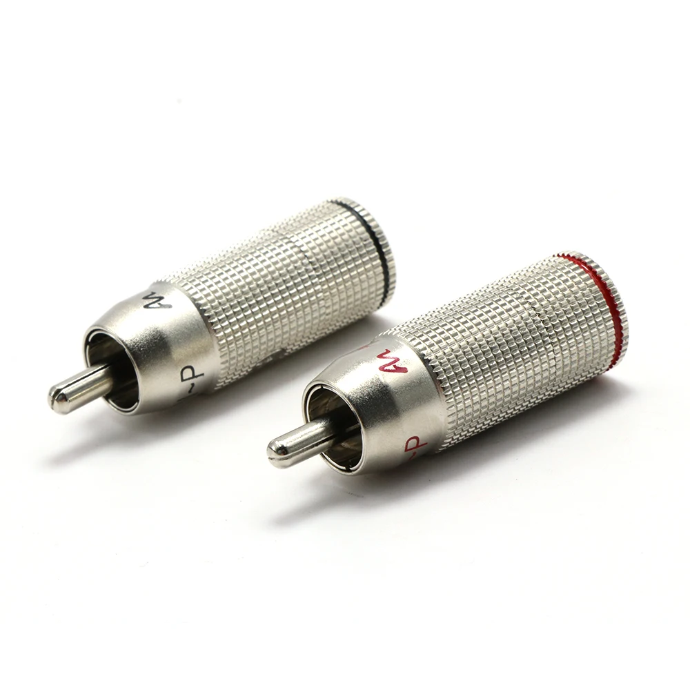 Nota de Áudio Plugue de Áudio de Alta Pces An-px Ródio Chapeado Rca Fidelidade Conector Hi-ned Interconectar Cabo Jack 4 - Image 3
