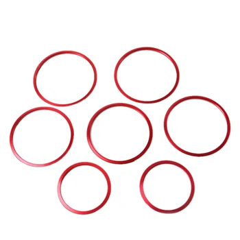 

7Pcs Red Exterior A/C Air Vent Outlet Ring Cover Trim for Mercedes Benz C Class 2015 W205 C180 C200 C250 C300 C400 & GLC 2016