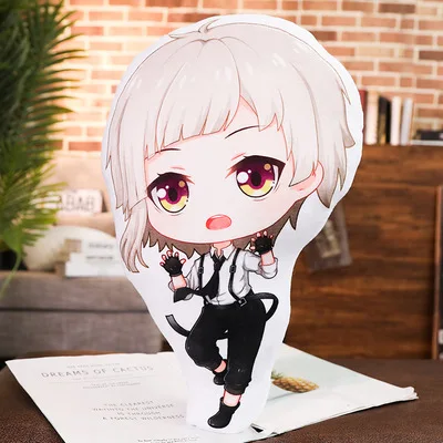 Аниме Банго бродячие собаки дазай Осаму Nakahara Chuuya плюшевые игрушки мягкие чучело кукла Фигурка плюшевая кукла детские рождественские подарки - Цвет: as pictured