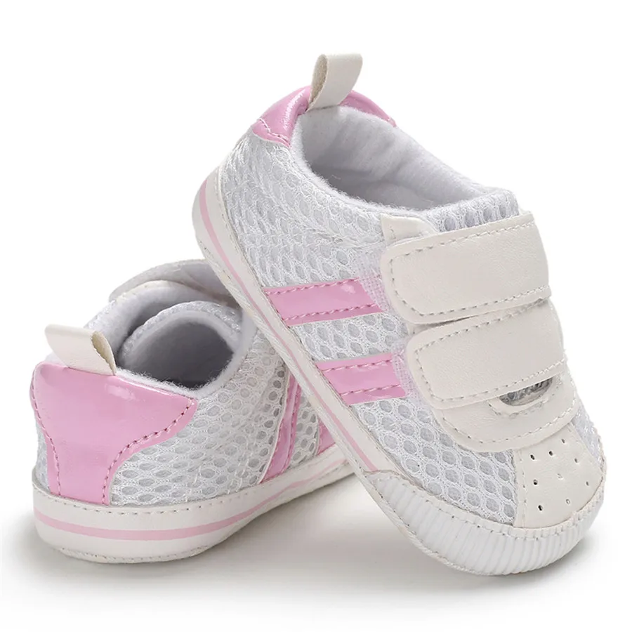 Дышащие кроссовки для маленьких детей; теннисная обувь для маленьких мальчиков и девочек; мягкая спортивная обувь унисекс для детей 0-18 месяцев - Цвет: color 3