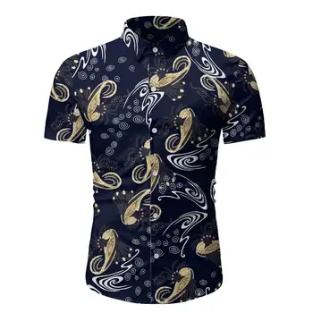 

Plus Size 2020 New Summer Mens Short Sleeve Hawaiian Shirts Fashion Casual Floral Shirts China Style Brand Clothing