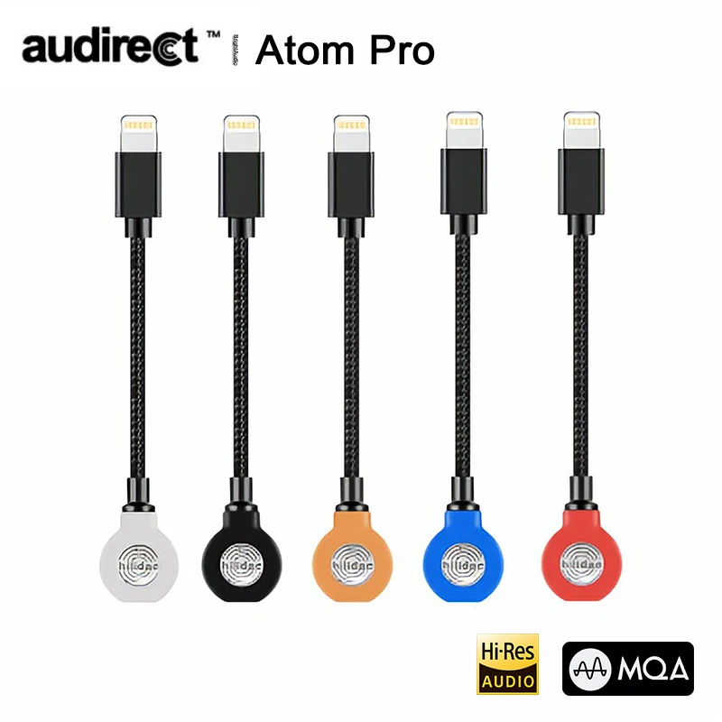 Hilidac Audirect Atom Pro MQA ESS9218C Pro Lossless Portable Headphone Amplifier AMP USB DAC TYPE C Lightning PCM 32Bit 384kHz
