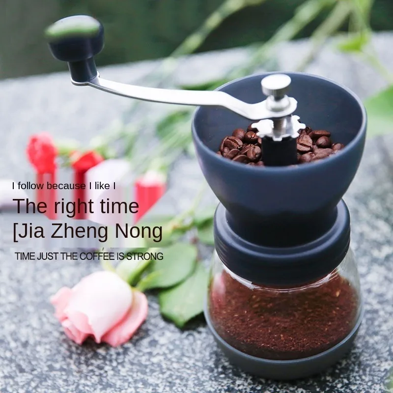 

Washing Coffee Grinder Hand-Cranking as Well as a Coffee Machine and a Coffee Bean Grinder Household Grinding Mill