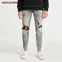 JackJones осенние мужские стильные потертые винтажные повседневные джинсы 218332605