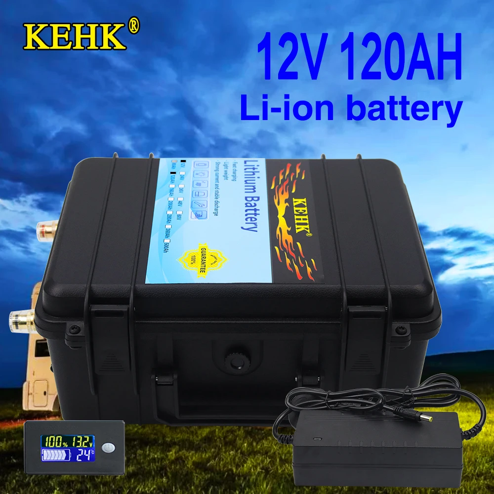 12V 120ah Lithium Battery Pack 120AH Waterproof Ion 12v Batteries For Boat Motor With Charger Duty Free | Электроника