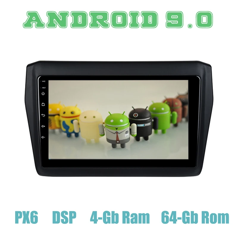 " ips PX6 Android 9,0 Автомобильный gps радио плеер для suzuki Swift Ertiga gps с 4+ 64 Гб Авто Стерео мультимедиа головное устройство