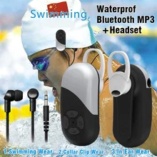 IPX8 водонепроницаемый Bluetooth MP3 плавание 8 Гб Дайвинг BT5.0 беспроводные наушники вкладыши костной проводимости наушники MP3 плейпер