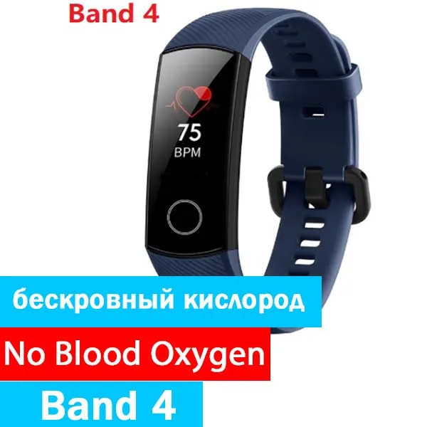 Умный Браслет huawei Honor Band 5, 4, 0,95 дюйма, трекер, умный OLED, для плавания, водонепроницаемый, Bluetooth, фитнес-трекер, сенсорный экран - Цвет: band 4 blue