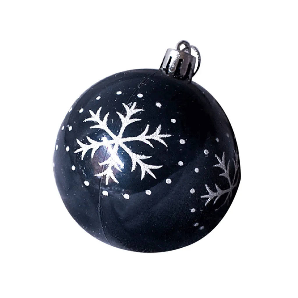 6 шт. 8 см снежинки шары орнамент Рождественская елка игрушки шар подвески пластиковые рождественские Висячие шары безделушки украшения год# YL1