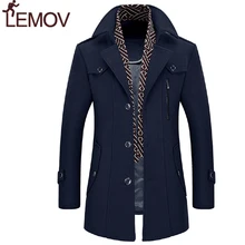 Holyrising, мужское шерстяное пальто, пальто с отложным воротником, теплые куртки, шерстяные мужские пальто и смеси с шарфом, дышащая верхняя одежда 18423-5