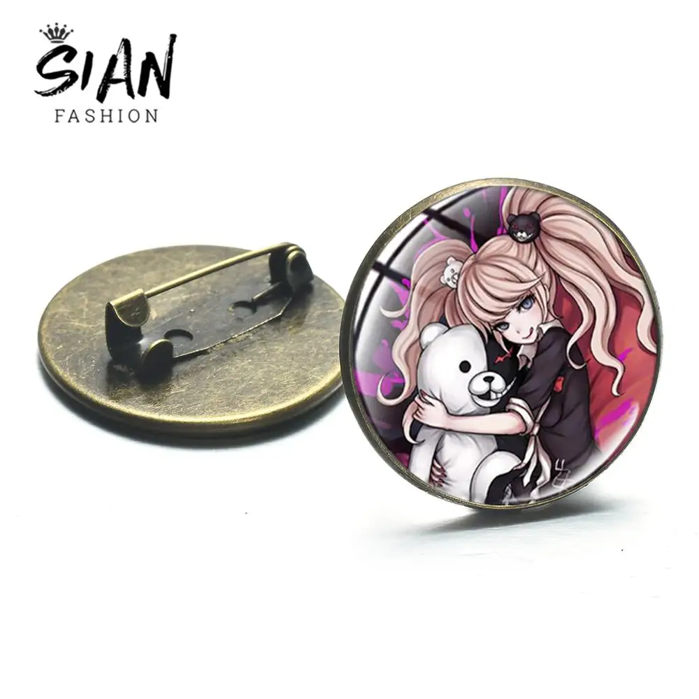 Брошь для косплея SIAN Danganronpa стеклянный купол бронзовый посеребренный значок