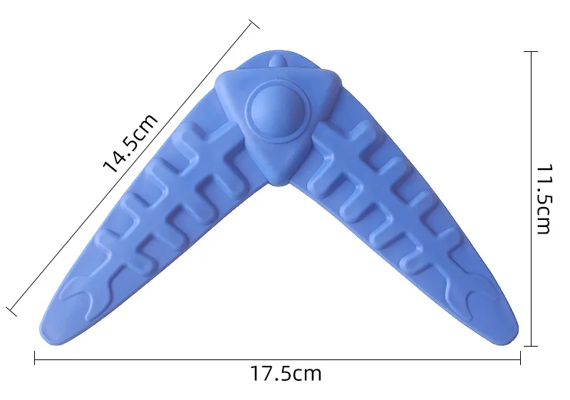 boomerang en plastique pour chien jouet bleu