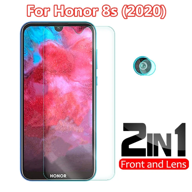 Стекло 2-в-1 для Huawei Honor 8S 8C 8A закаленное стекло с полным покрытием клеем на