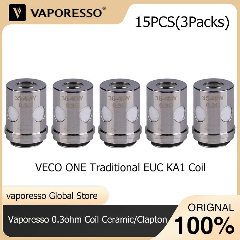 Электронная сигарета спираль Vaporesso вейп 0 3 Ом VECO ONE EUC SS316L в катушке 15 шт. |