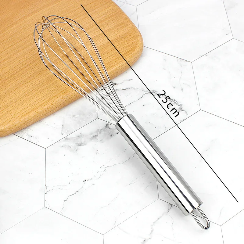 Bakery Cake Tools Manual Eggbeater Egg-whisk Stainless Steel Family Kitchen Hand Cream Stirrer