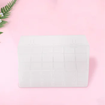 

Cosmetic Storage Box Desktop Makeup Organizer Transparent Flip Rack Lipstick Holder for Bedroom (18 Grids)