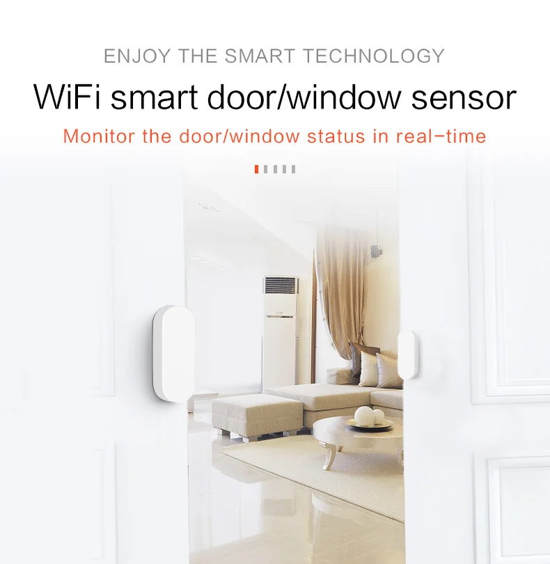 Высокое качество Tuya Smart wifi датчик для двери, окна/двери открытые/Закрытые детекторы Совместимость с Alexa Google Home IFTTT Tuya APP