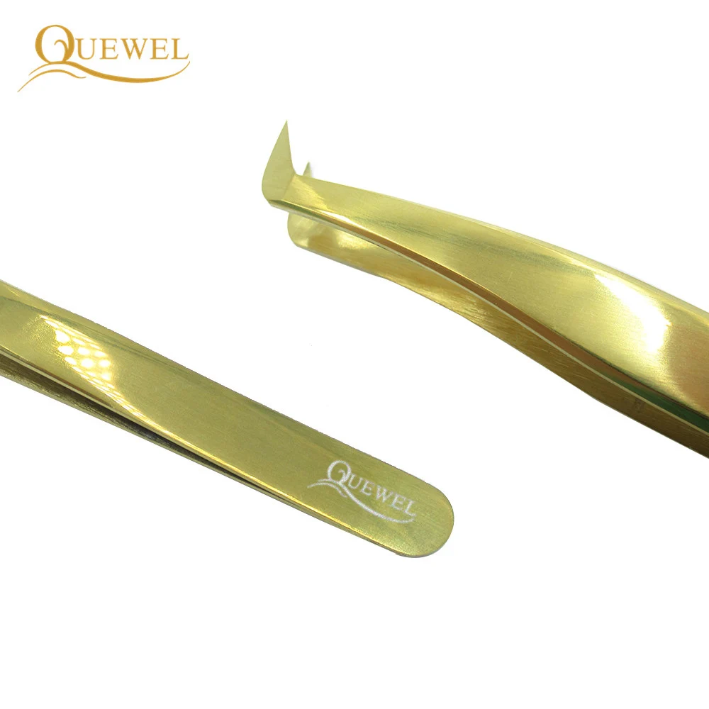 Quewel Пинцет для наращивания ресниц для объема ресниц из нержавеющей стали, 1 шт., точный Пинцет для красоты, точные инструменты для макияжа