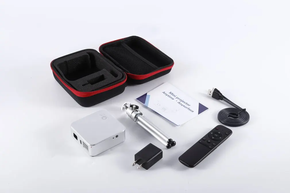 Mini Projector E05 Android 4.4 Quad-Core CPU WIFI TV Box HD LED DLP Multimedia Projectors 1GB RAM 8GB ROM 3 Colors