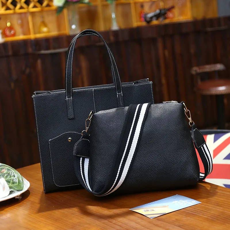 

Large Capacity Shopping Different Size Bags Korean-style Fashion Embossed Leather Portable Shoulder Bag Trend Webbing WOMEN'S Ba