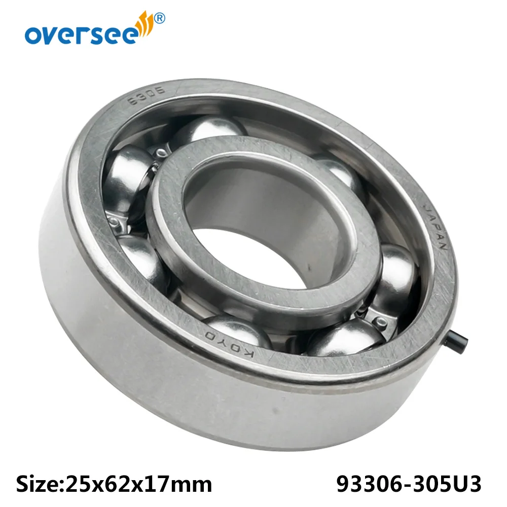 93306-305U3 Ball Bearing With Pin For Yamaha Outboard Motor 2T 20HP 30HP Size 25x62x17mm; 93306-305U0