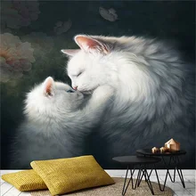 Custom Photo Wallpaper 3D Cats Animal Murals Living Room Kids Bedroom Home Decor European Style Wall Painting Papel De Parede 3D