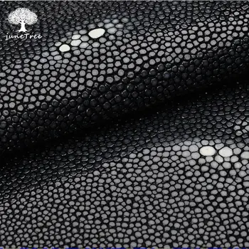 

Junetree Genuine Stingray Skin Leather Hide Pelt Black Knife Handle Material Ray Fish Skin 4 inch 5 inch 6 inch leather craft