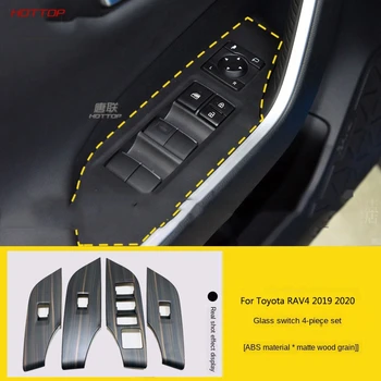 

For Toyota RAV4 2019 2020 Car Interior Peach Wood Decoration Accessories Instrument Console Gear Water Cup Cover Air Vent Trims
