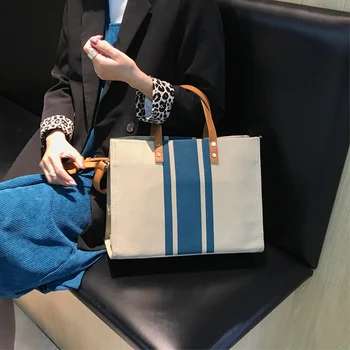 

Fashion Canvas Tote Handbag Unique Soft Casual Colourful Shoulder Handbag Korean Popular Bolsos Para Mujer Bag Women DE50ST