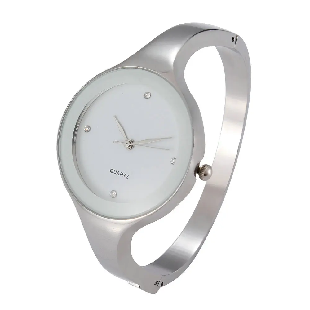 GEEKTHINK люксовый бренд Модные кварцевые часы для женщин дамы браслет из нержавеющей стали повседневные часы Женское платье подарок - Цвет: White Smaller Size