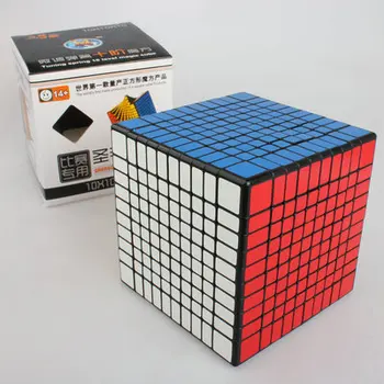 

10X10X10 Magic Cube Black Bottom Square Spring Fine-Tuning 10th Order Cube Equipped With Stickers Children'S Entertainment Toys