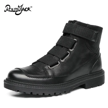 

High-Top Shoes Martin Boots Men's New British Retro Shoes Fashion Booties Army Boots Winter Plush Warm Snow Boots Man