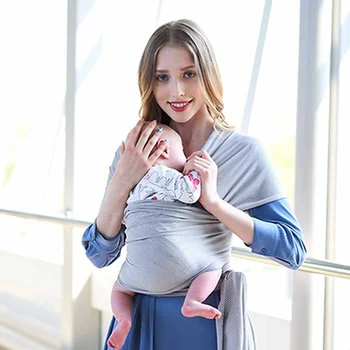 

Infant Baby Carrier Handsfree Sling Breastfeeding Stretchy Wrap Carrier Newborn Baby Double Shoulder Strap Holder