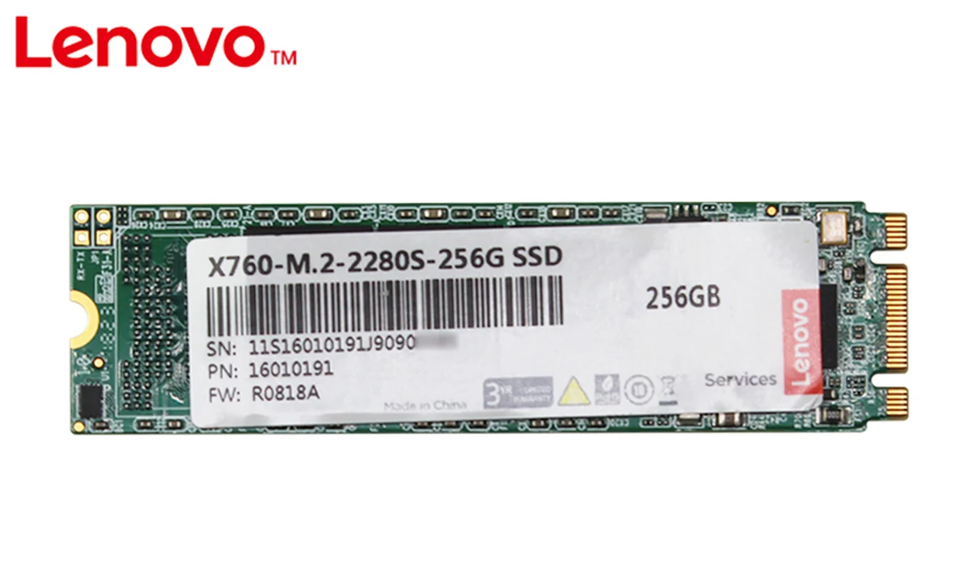 Lenovo SSD SSD M.2 SATA 2280 aurora X760 serie M.2 2280 (NGFF) 256GB