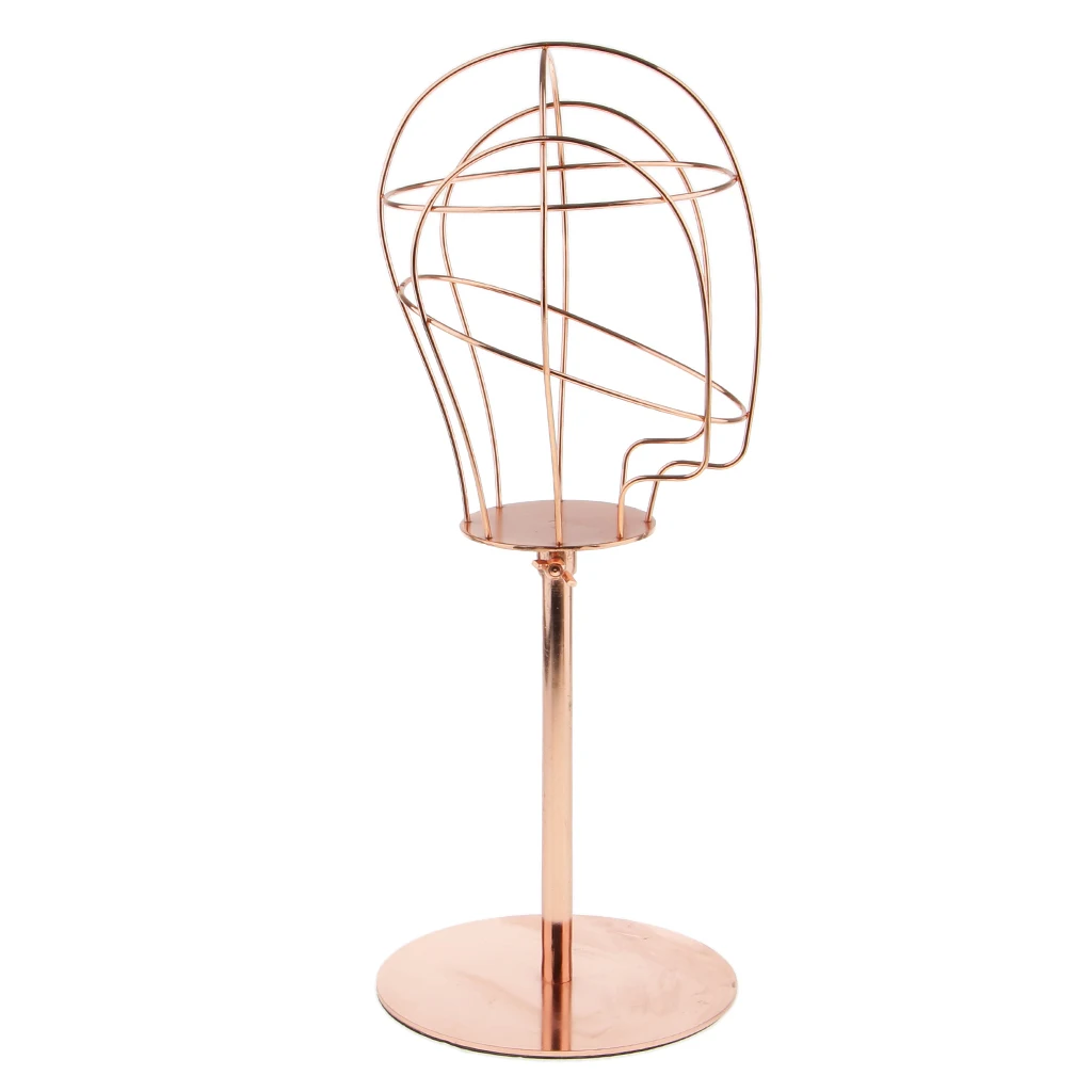 Metal Wire Rack Mannequin Manikin Head Model Stand for Glasses Hat Baseball Cap Helmet Wig Display Storage